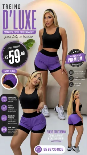 Conj short duplo