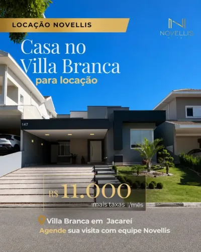 Casa Térrea com 3 quartos e uma suite no Condominio Quintas de Villa Branca - Jacarei/SP