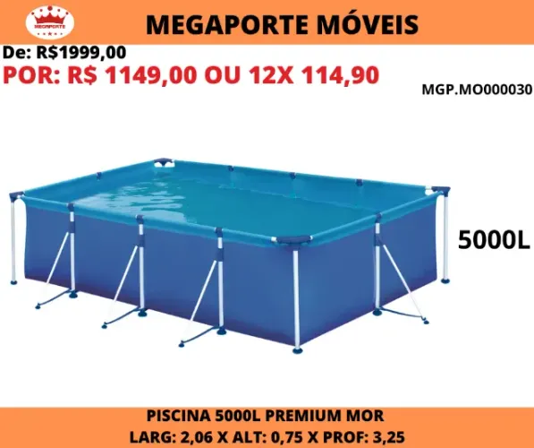 Piscina Premium 5000L Mor
