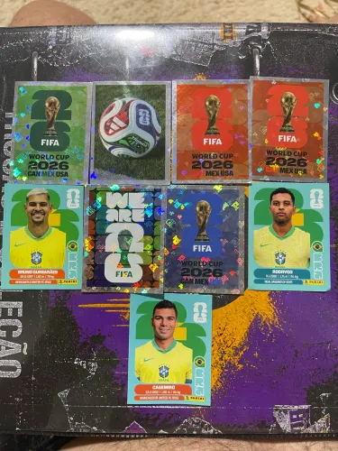 Figurinhas fwc 20,00 un Brasil 3,00 un