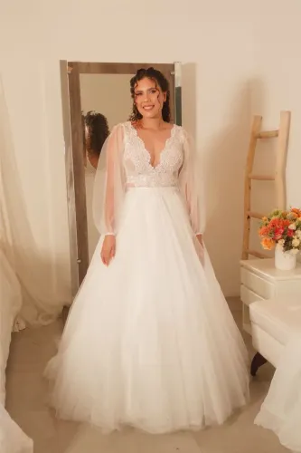 Vestido de noiva ( incluso bouquet, véu e grinalda)