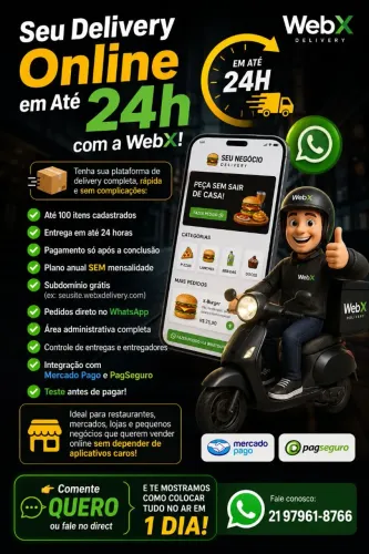 Seu delivery em até 24 horas 