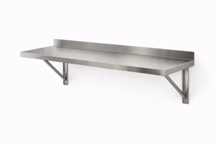 Prateleira Inox Suspensa 1,10x0,30m Mão Francesa (Linha Premium)