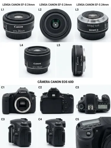 Kit canon 60D + lente 24mm 2.8