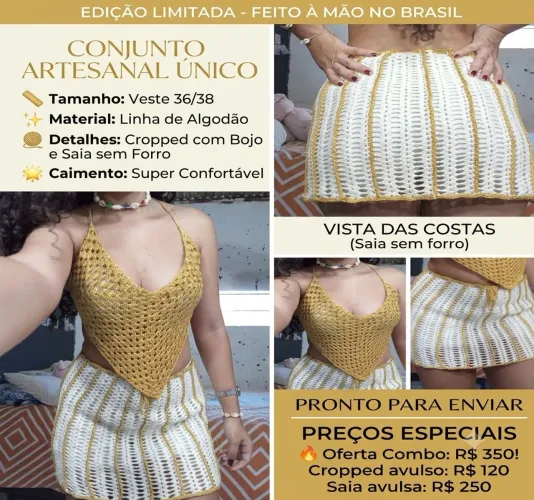 Conjunto de crochê