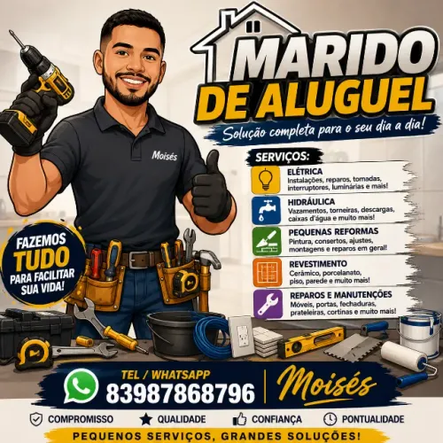 Marido de aluguel (Eletrica, Hidráulica, Revestimentos, reparos e etc.