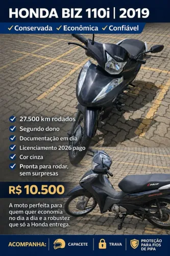 BIZ 110I - R$10.500