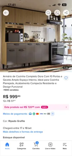 Armário novo sem uso