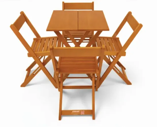 conjunto premium dobrável 1 mesa e 4 cadeiras