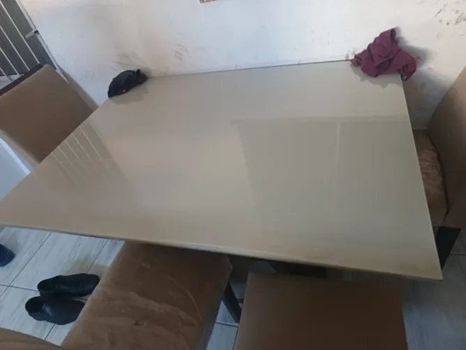 Tampo de vidro de mesa novo