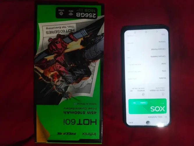 V/T Infinix hot 60i 256 gb + 16 RAM
