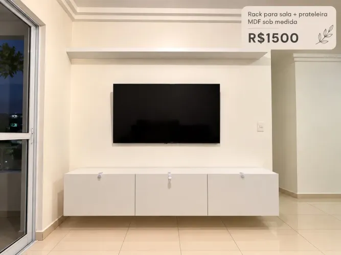 Rack com prateleira em mdf
