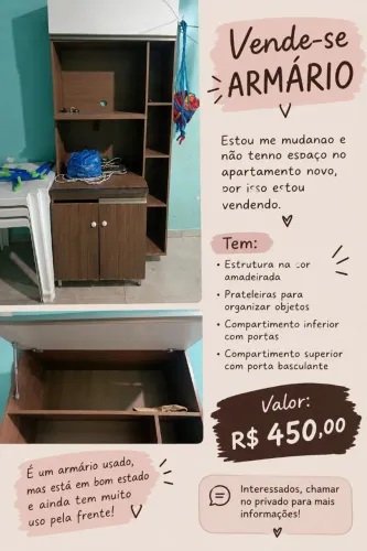 VENDE-SE ARMÁRIO de cozinha