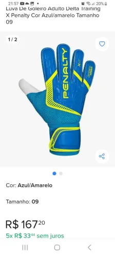 Luvas de goleiro semi novas
