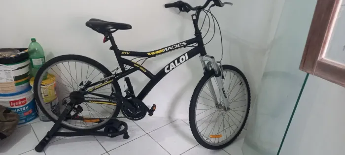 Bicicleta calor 21v com suporte para fazer exercícios em casa 