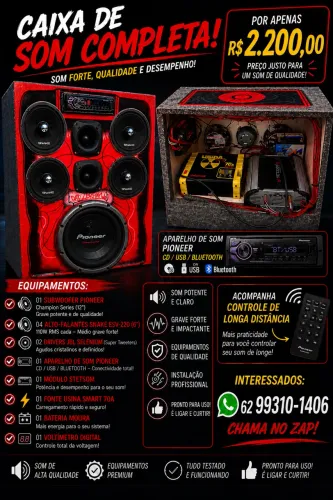 Caixa de som completa 
