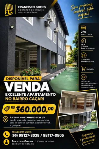 Disponível para Venda apartamento no bairro ;caçari