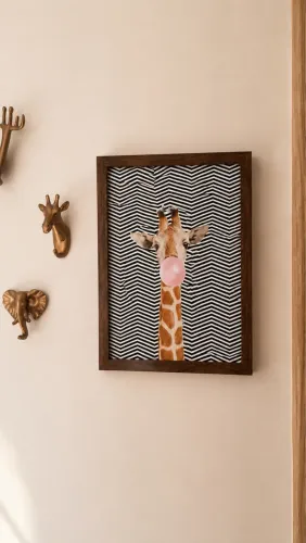 Quadro Decorativo Girafa Atelier da Cissa (Exclusivo - A4)