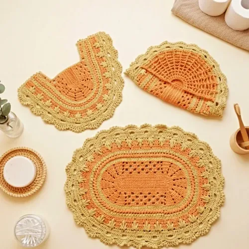 Kit banheiro em crochê 