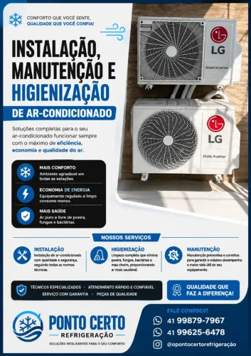 Instalação de ar condicionado.