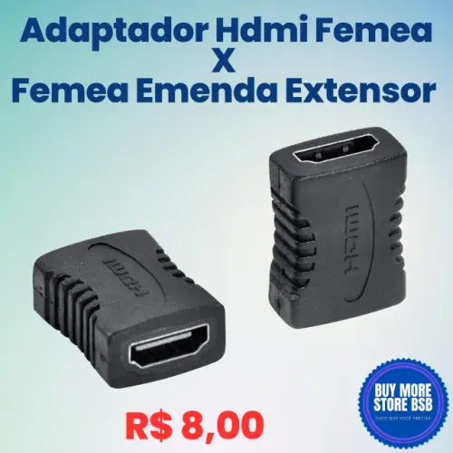 Adaptador Hdmi Femea X Femea Emenda Extensor 