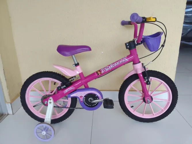 Bicicleta infantil aro 16 rosa