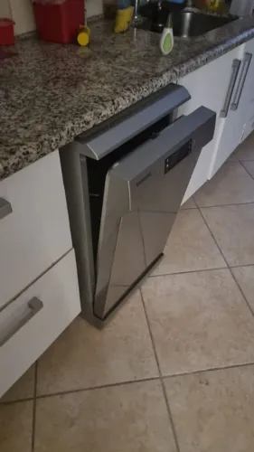 Cuba inox com bancada úmida+2 bancadas secas+ Ilharga de mármore