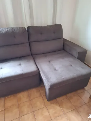 Sofá retrátil reclináveis 3 lugares 