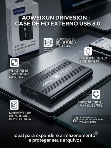 Case para hd externo