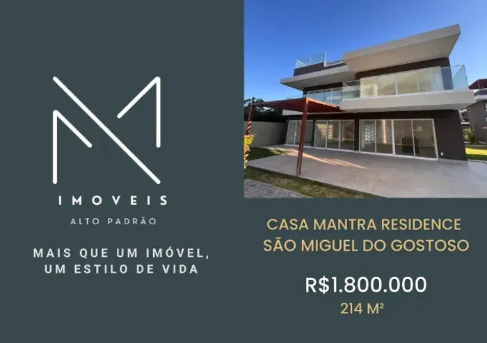 CASA CONDOMÍNIO MANTRA - SÃO MIGUEL DO GOSTOSO