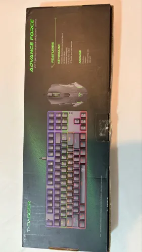 Teclado Gamer Mecânico TKL + Mouse (Completo na Caixa)