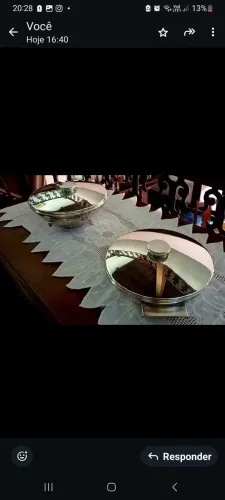Tigelas espessuradas em prata