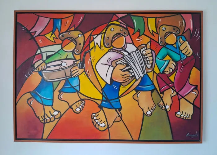 Quadro 100% pintura acrílica sobre tela.