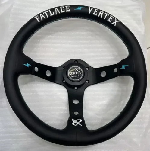 Volante esportivo Vertex Modified de 13" (em couro legítimo, não vem cubo)