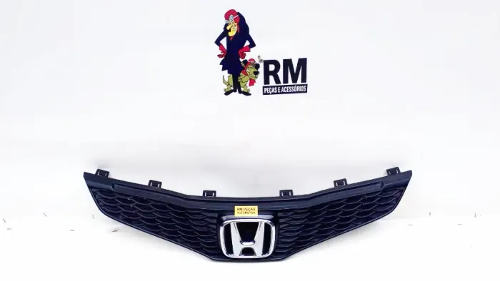 Grade Dianteira Honda New Fit 2009 A 2013 C/emblema Preto Fosco