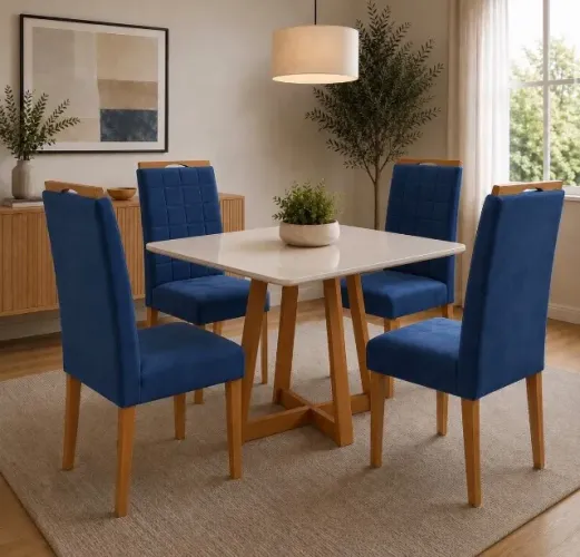 Conjunto de Jantar Essenza 90 com 4 CadeiraS