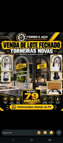 Vendo lote de torneiras novas qualidade79 unidades