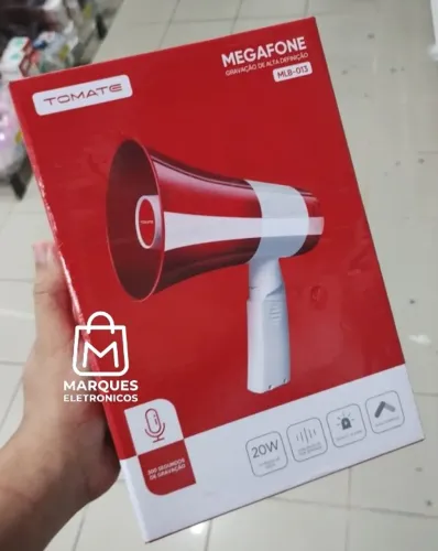 MEGAFONE PROFISSIONAL TOMATE MLB-013 COM 300 SEGUNDOS DE GRAVAÇÃO