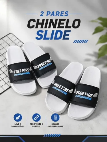 Kit 2 Pares Chinelo Slide