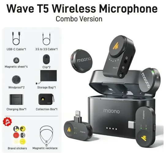 Microfone Maono Wave T5 Combo
