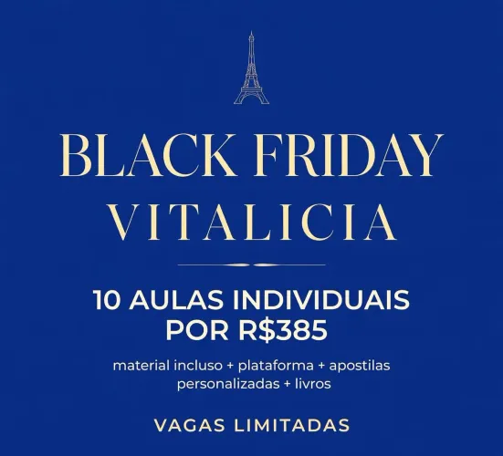 O alarme tocou. É a sua hora de começar o seu frances.