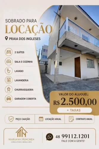 Alugo sobrado na praia dos ingleses