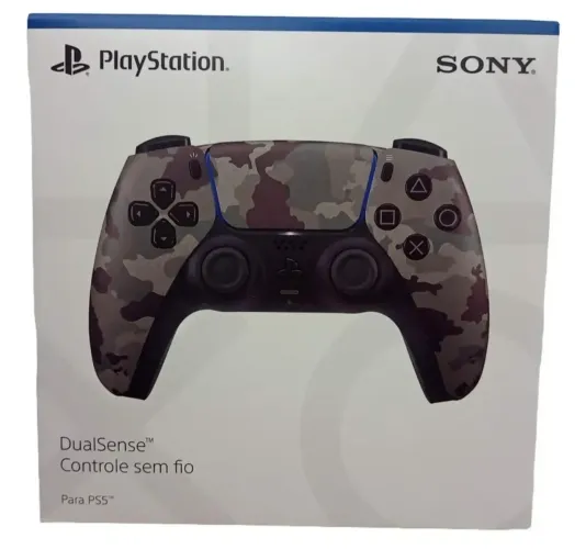 Controle Sem Fio Sony DualSense na edição Gray Camouflage para PlayStation 5 PS5 (Lacrado)