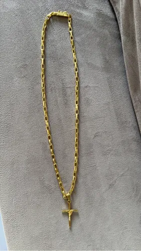 Corrente banhada a ouro 18k