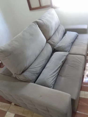 Sofá Retrátil 3 Lugares Suede