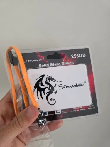 SSD 256gb novo + cabo sata com garantia