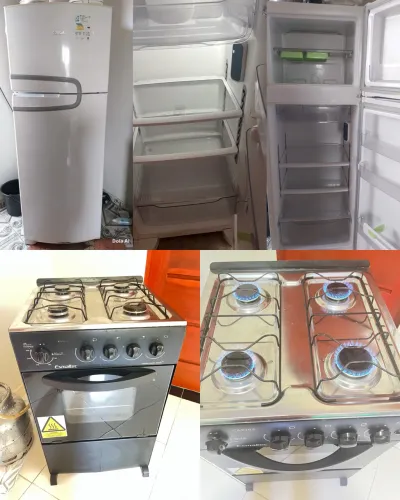 Geladeira Consul + Fogão Smaltec