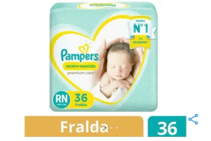 Fralda Pampers Premium Care RN