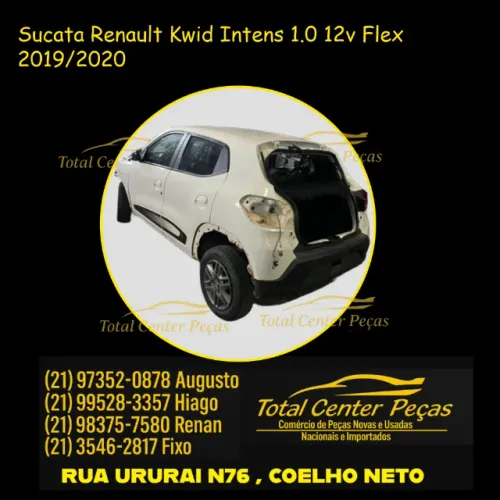 Sucata Renault Kwid Intens 1.0 12v Flex 20192020