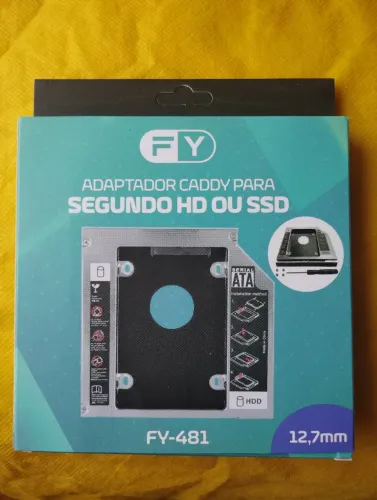 Case Adaptador Caddy 2 Hd Ssd/dvd Para Notebook 12,7m Fy481